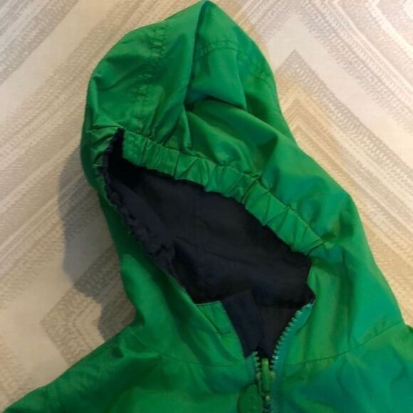 Appaman Boys Reversible Green & Navy Rain Jacket - Picture 3 of 7
